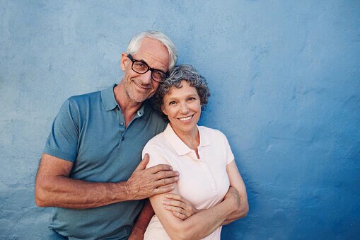 Mature woman and man